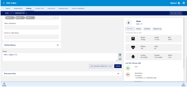 Appointment - Patient details screen