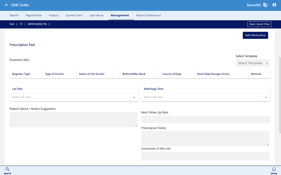 Prescription Pad - Select Template