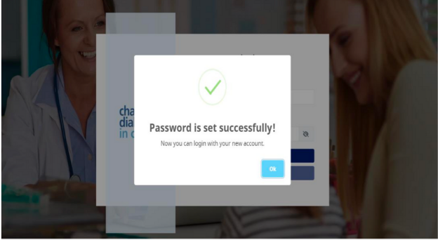 Password is set successfully screenshot