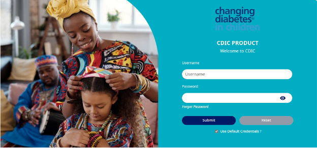 Login page screenshot